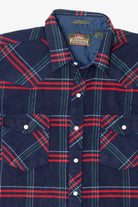 Vintage Navy Blue Greatland Sportswear Button Up Flannel Shirt (1990s)