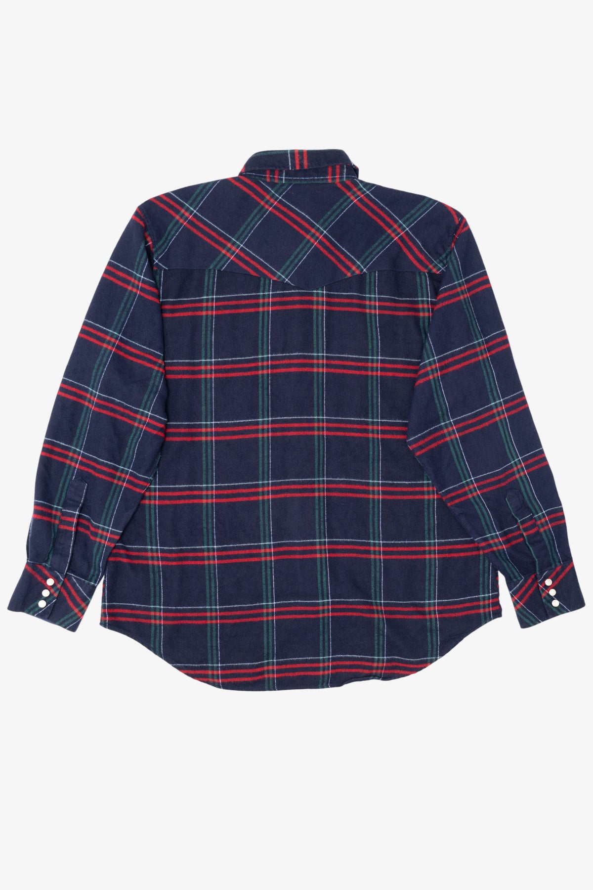 Vintage Navy Blue Greatland Sportswear Button Up Flannel Shirt (1990s)