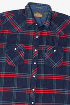 Vintage Navy Blue Greatland Sportswear Button Up Flannel Shirt (1990s)