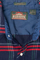 Vintage Navy Blue Greatland Sportswear Button Up Flannel Shirt (1990s)