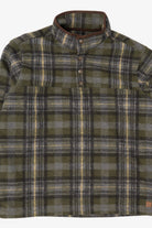 Olive John Wayne Vintage Plaid Flannel Pullover (2010s)