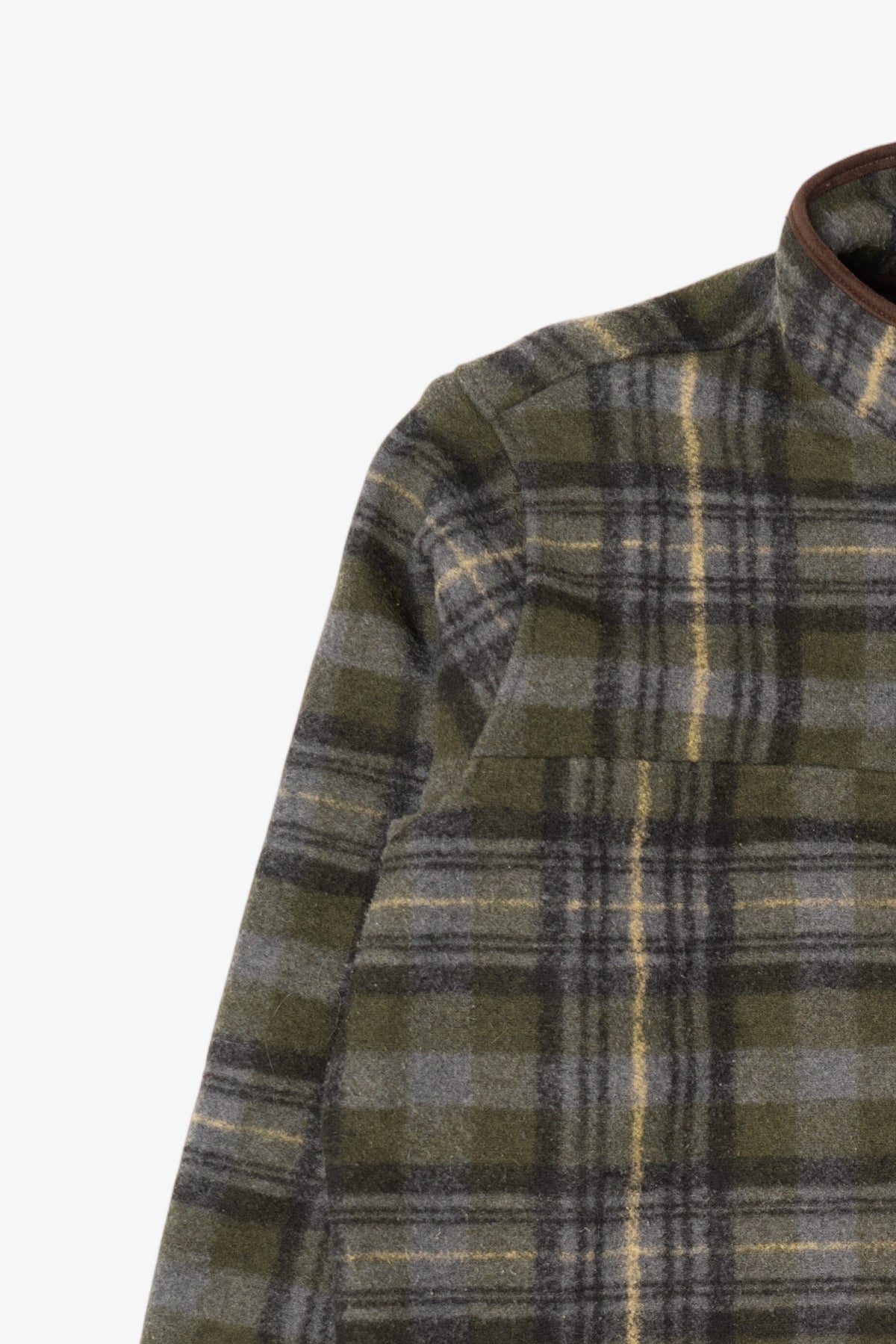 Olive John Wayne Vintage Plaid Flannel Pullover (2010s)