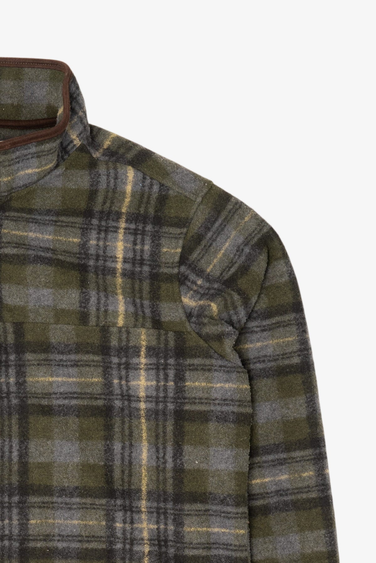 Olive John Wayne Vintage Plaid Flannel Pullover (2010s)