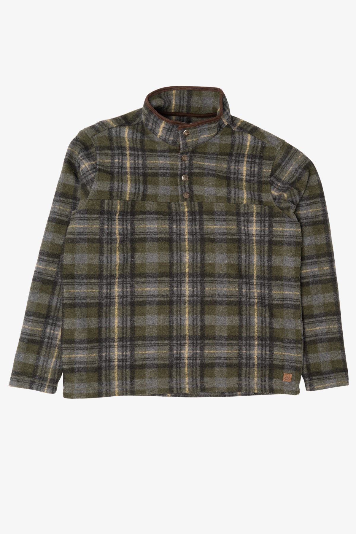 Olive John Wayne Vintage Plaid Flannel Pullover (2010s)