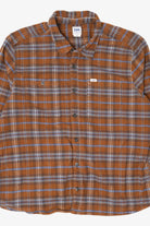 Brown Plaid Lee Button Up Flannel Shirt (2010s)