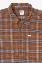 Brown Plaid Lee Button Up Flannel Shirt (2010s)