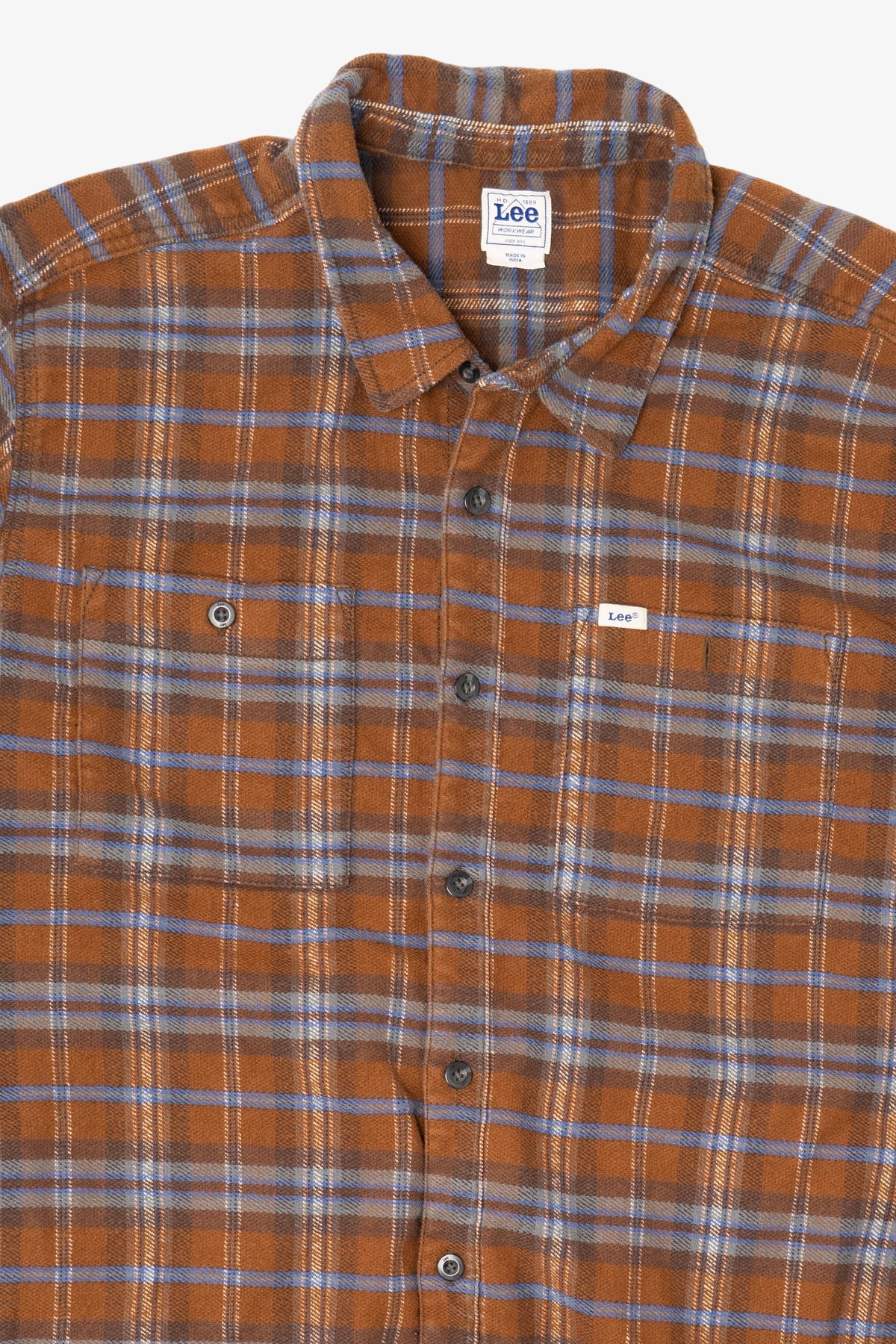 Brown Plaid Lee Button Up Flannel Shirt (2010s)