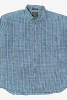 Vintage Blue Plaid Dockers Button Up Shirt (1990s)