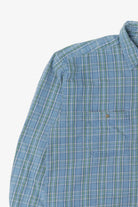 Vintage Blue Plaid Dockers Button Up Shirt (1990s)