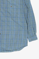 Vintage Blue Plaid Dockers Button Up Shirt (1990s)