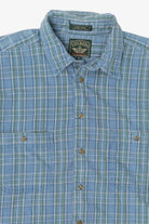 Vintage Blue Plaid Dockers Button Up Shirt (1990s)