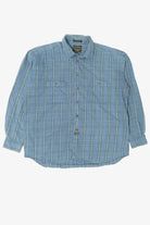 Vintage Blue Plaid Dockers Button Up Shirt (1990s)