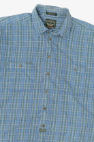 Vintage Blue Plaid Dockers Button Up Shirt (1990s)