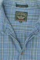 Vintage Blue Plaid Dockers Button Up Shirt (1990s)