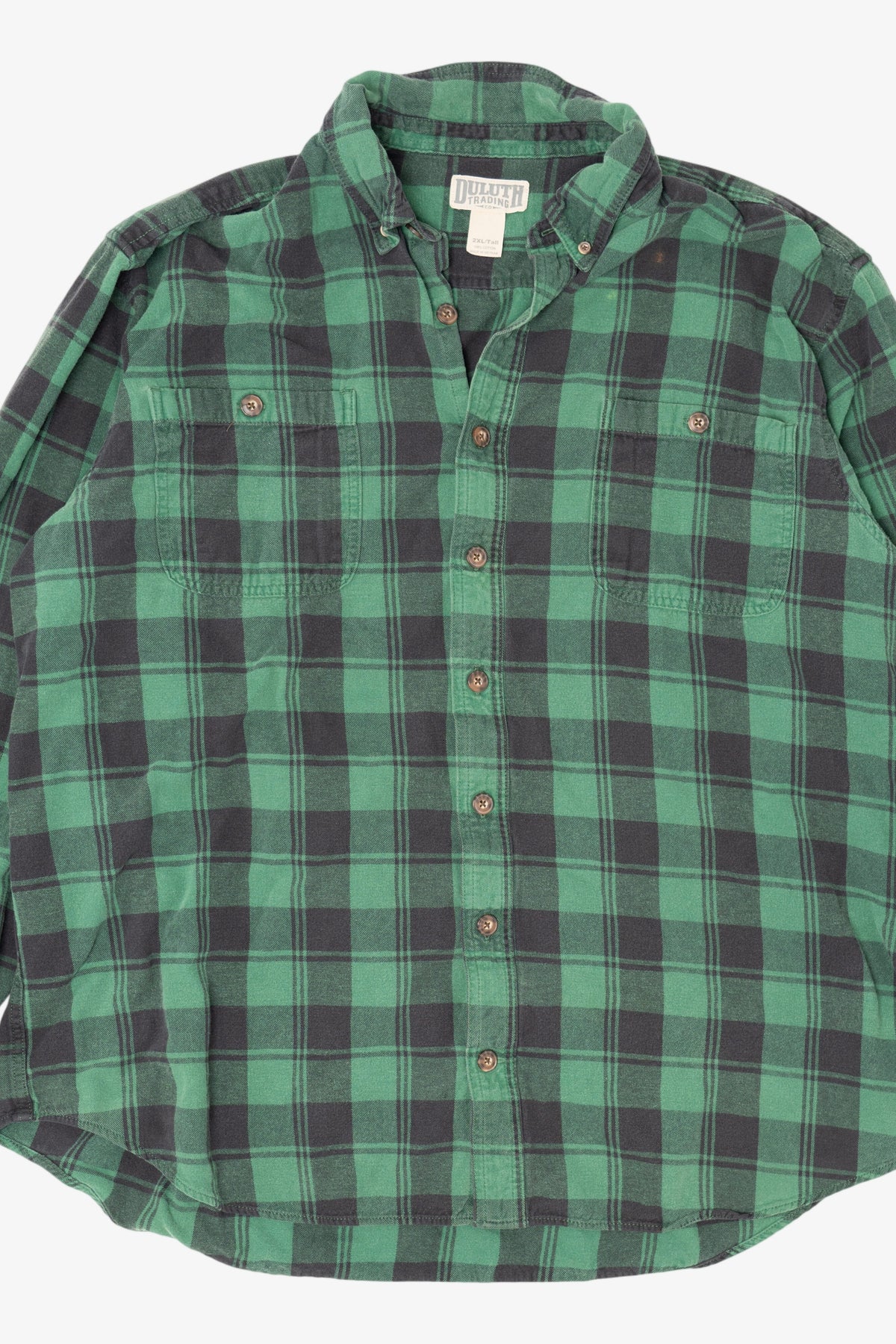 Green Plaid Duluth Trading Co. Button Up Shirt (2010s)