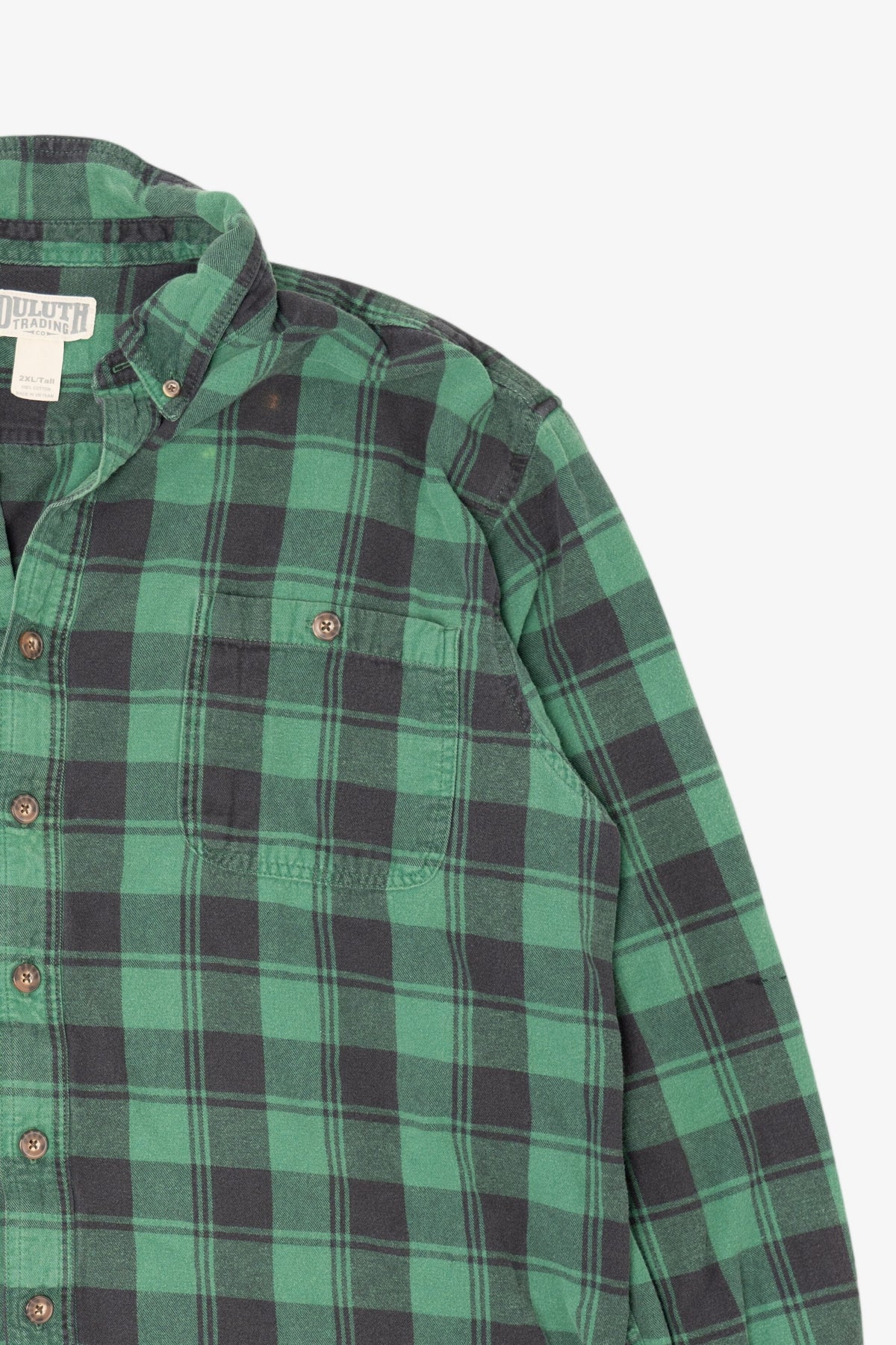 Green Plaid Duluth Trading Co. Button Up Shirt (2010s)