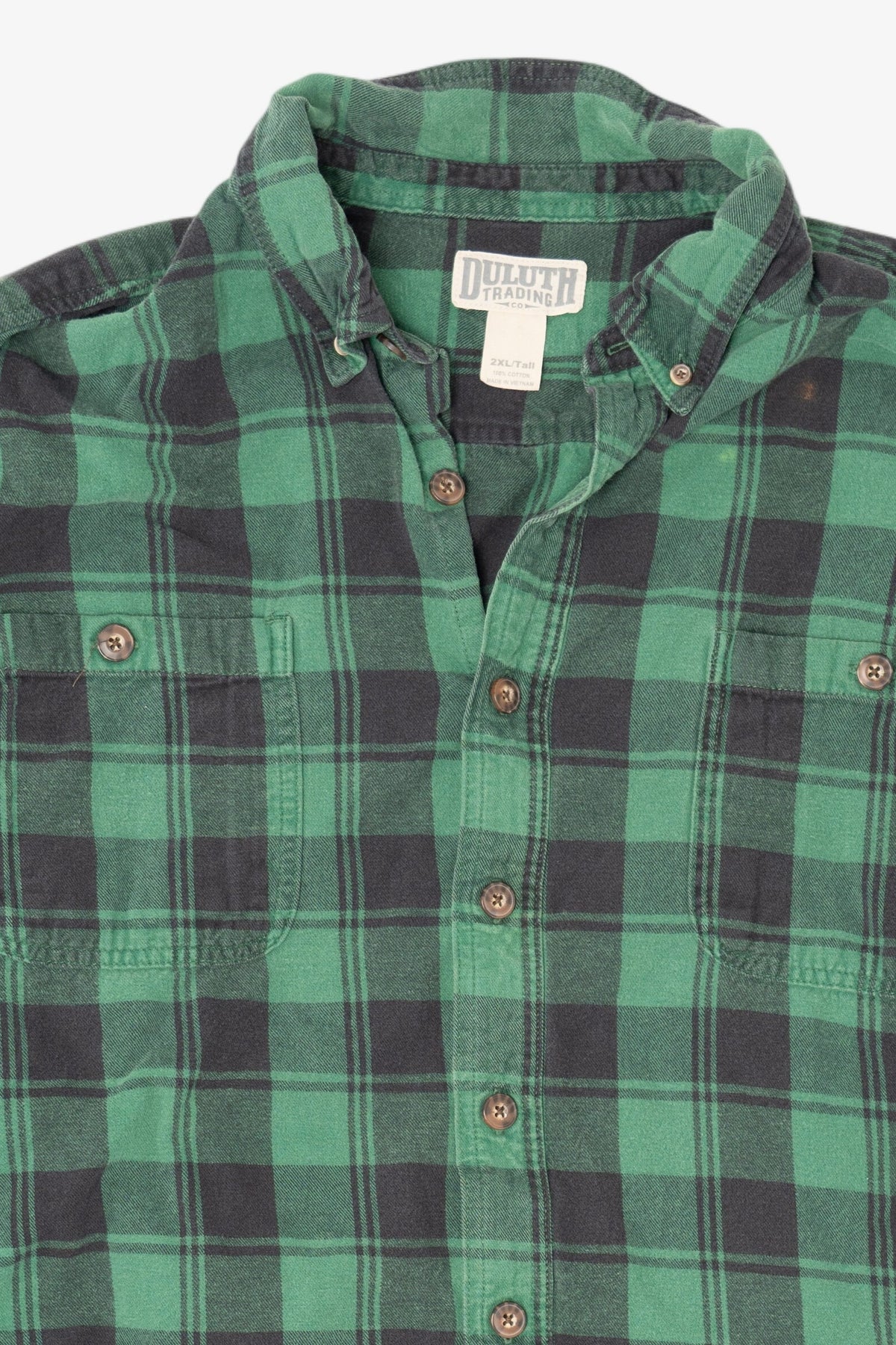 Green Plaid Duluth Trading Co. Button Up Shirt (2010s)