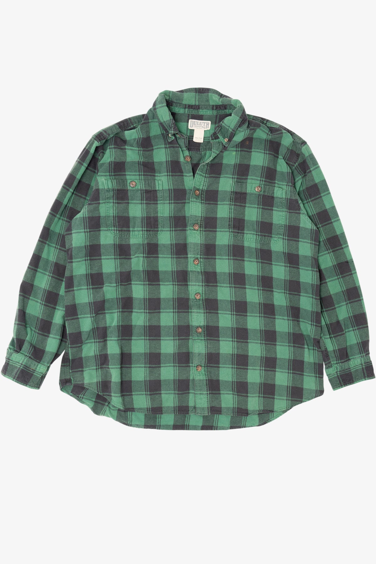 Green Plaid Duluth Trading Co. Button Up Shirt (2010s)
