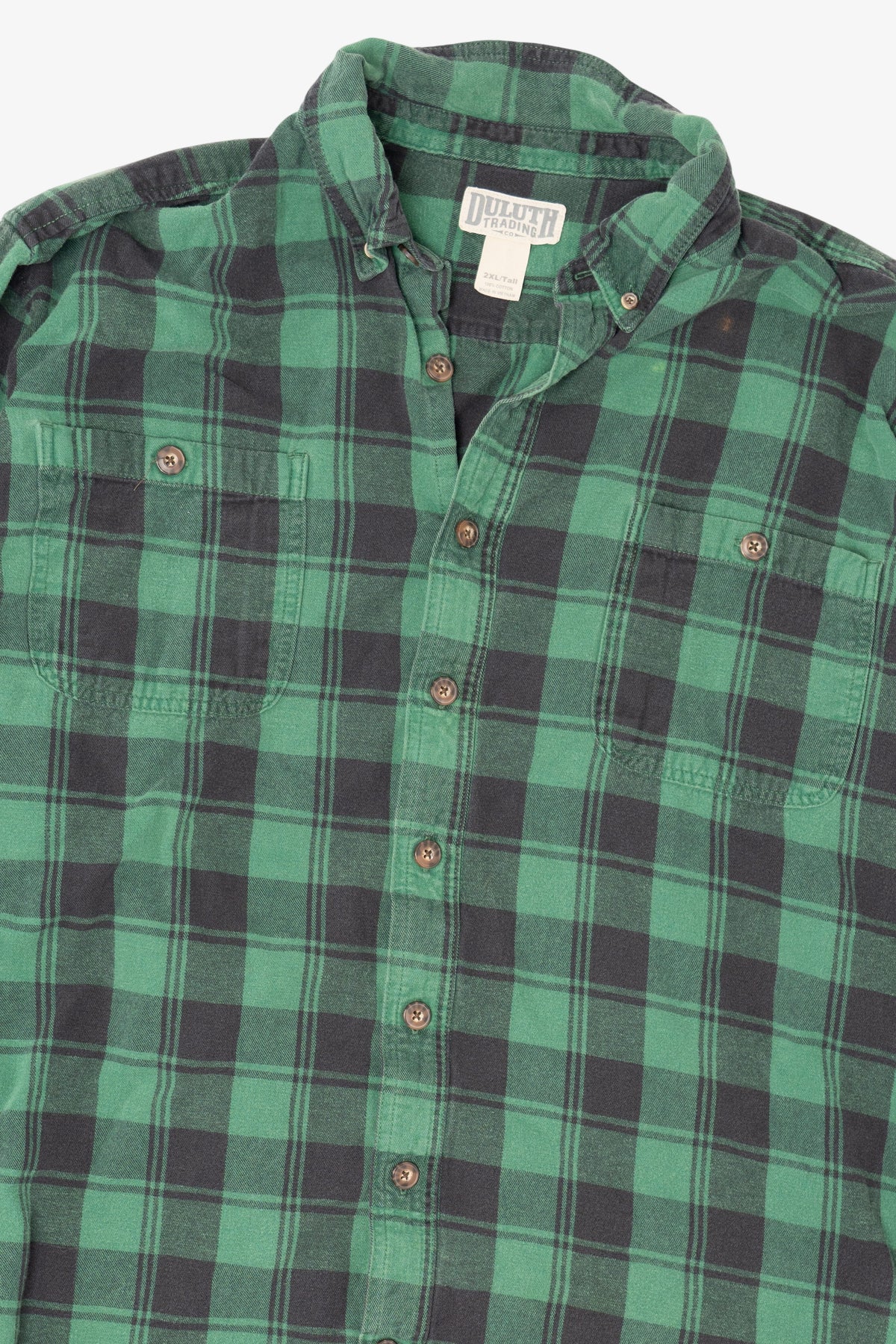Green Plaid Duluth Trading Co. Button Up Shirt (2010s)