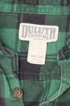Green Plaid Duluth Trading Co. Button Up Shirt (2010s)