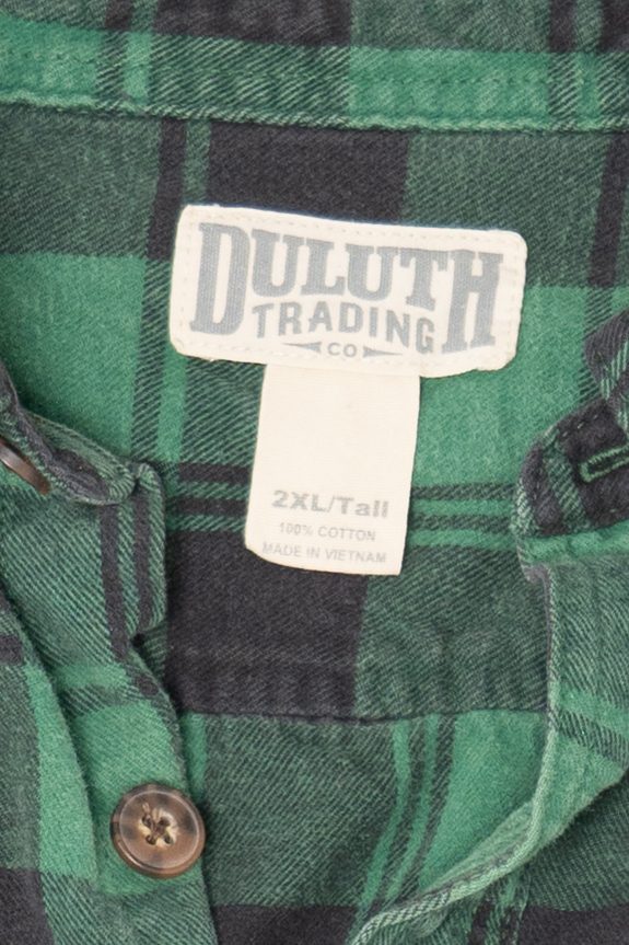 Green Plaid Duluth Trading Co. Button Up Shirt (2010s)