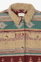 New In Aztec Southwestern Pattern Button Up Jacket (2020s)