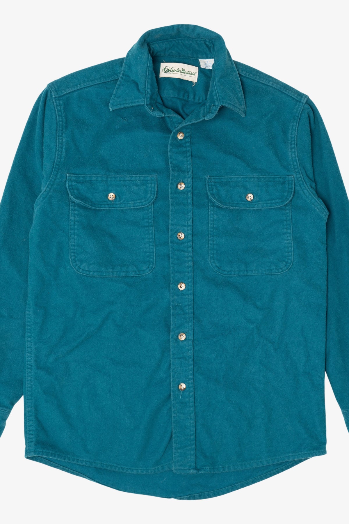 Vintage Teal Gander Mountain Button Up Shirt (1990s)