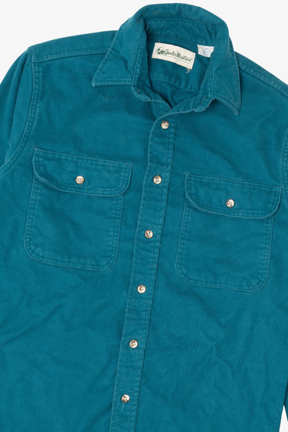 Vintage Teal Gander Mountain Button Up Shirt (1990s)
