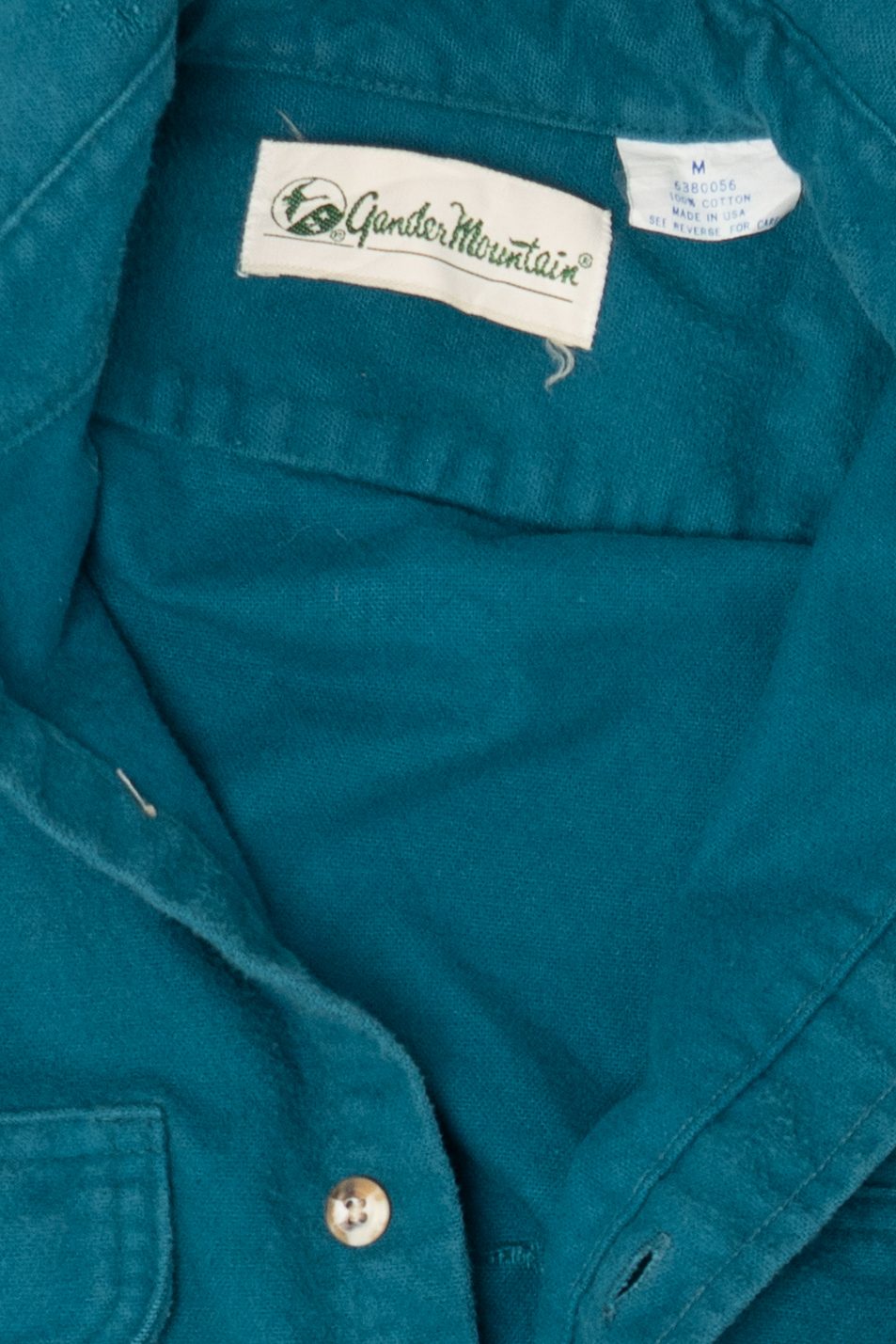 Vintage Teal Gander Mountain Button Up Shirt (1990s)