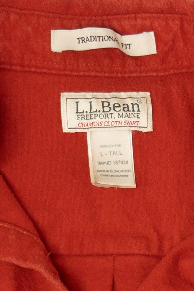 Vintage Red L.L. Bean Button Up Flannel Shirt (1990s)