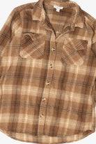 Brown Plaid Beachlunch Lounge Button Up Shirt (2010s)