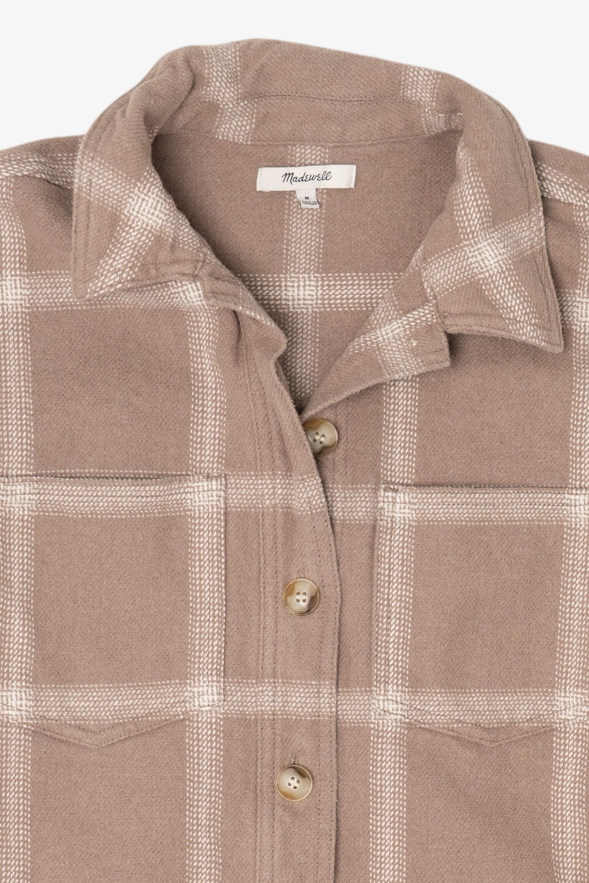 Beige Plaid Madswell Button Up Shirt (2020s)