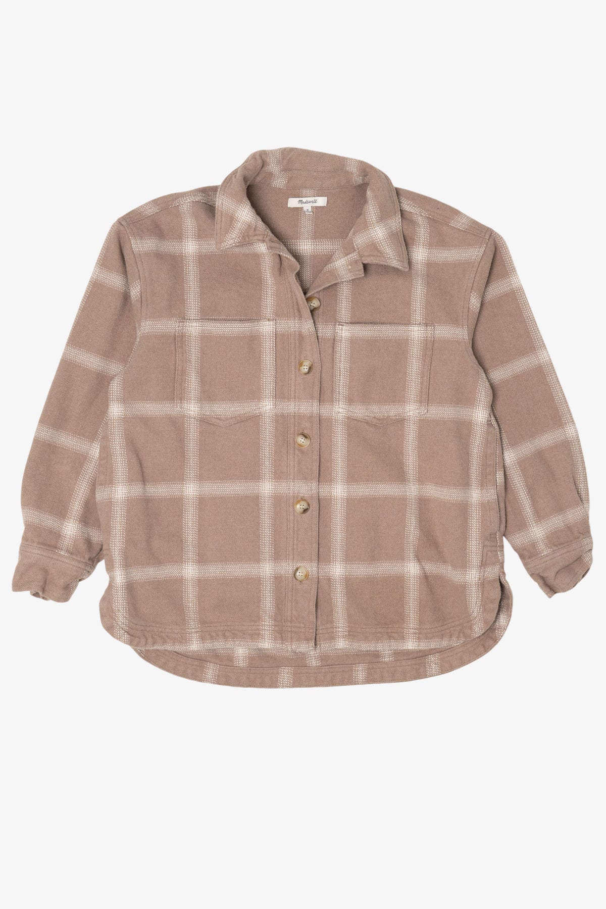 Beige Plaid Madswell Button Up Shirt (2020s)
