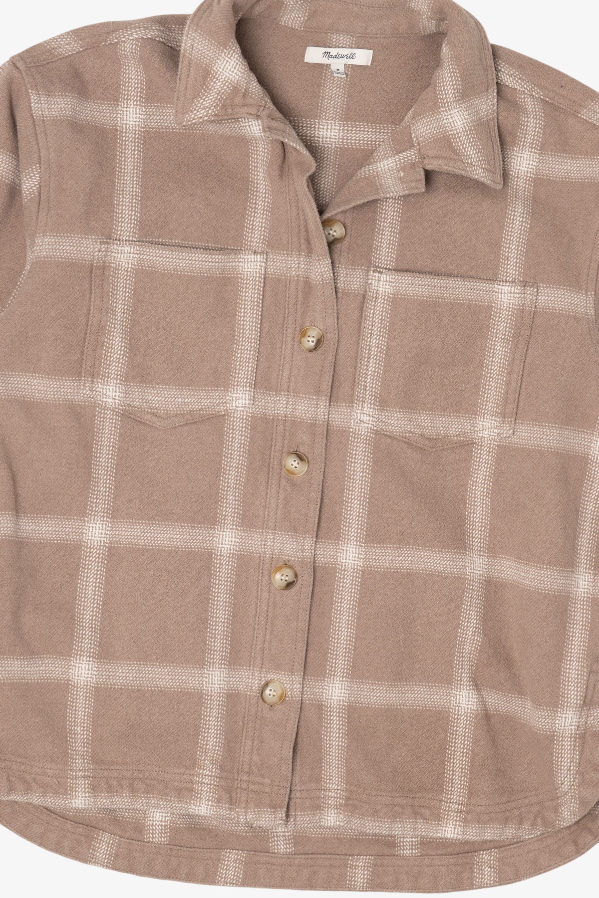 Beige Plaid Madswell Button Up Shirt (2020s)