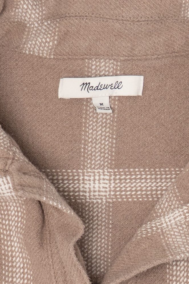 Beige Plaid Madswell Button Up Shirt (2020s)