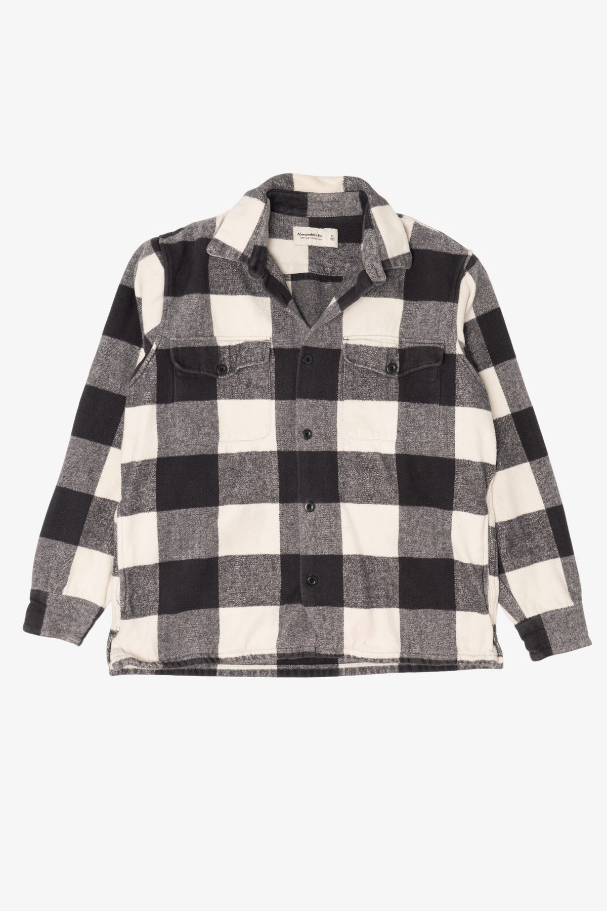 Black And White Plaid Abercrombie & Finch Button Up Shirt (2010s)