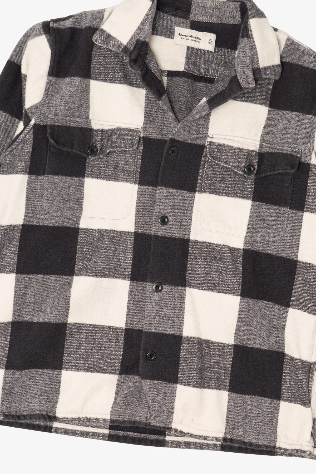 Black And White Plaid Abercrombie & Finch Button Up Shirt (2010s)