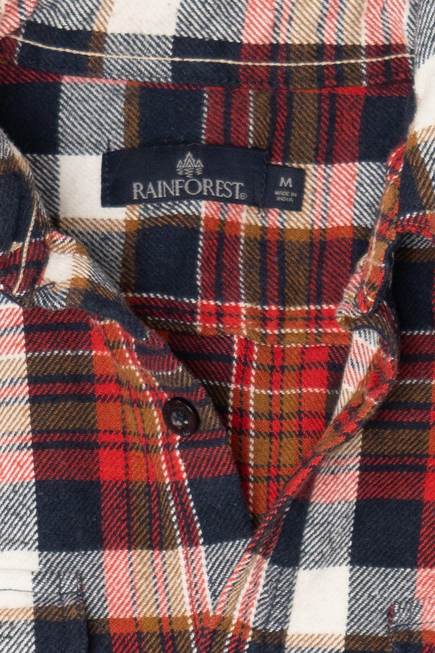 Red And Blue Plaid Rainforest Button Up Shirt (2010s)