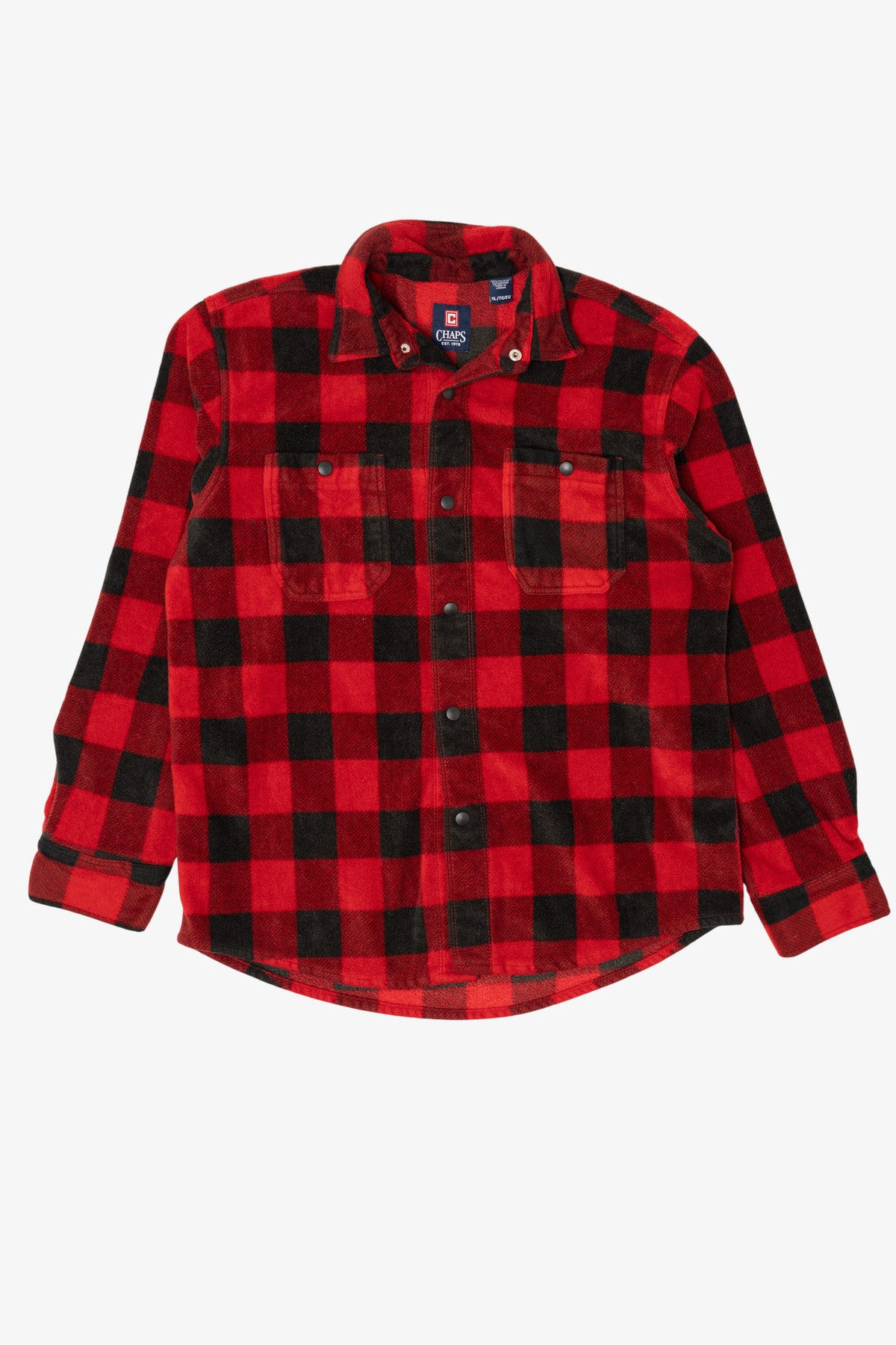 Red Plaid Chaps Button Up Flannel Shirt (2010s)