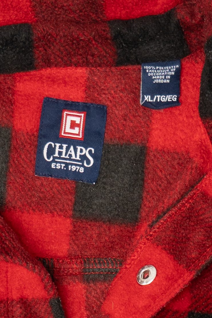 Red Plaid Chaps Button Up Flannel Shirt (2010s)