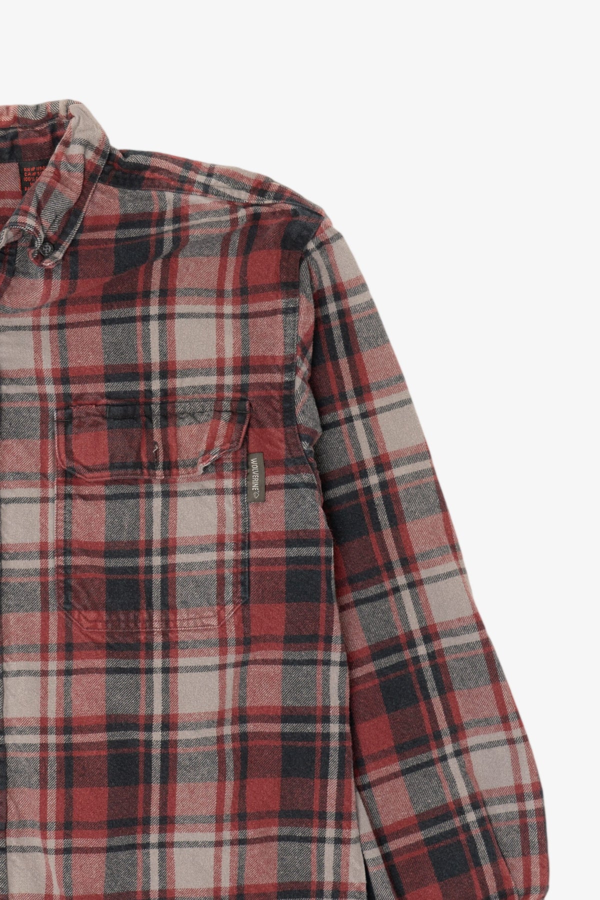 Burgundy Plaid Wolverine Button Up Shirt (2010s)