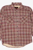 Burgundy Plaid Riggs Workwear Button Up Shirt (2000s)