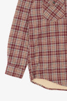 Burgundy Plaid Riggs Workwear Button Up Shirt (2000s)