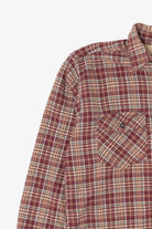 Burgundy Plaid Riggs Workwear Button Up Shirt (2000s)