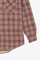 Burgundy Plaid Riggs Workwear Button Up Shirt (2000s)