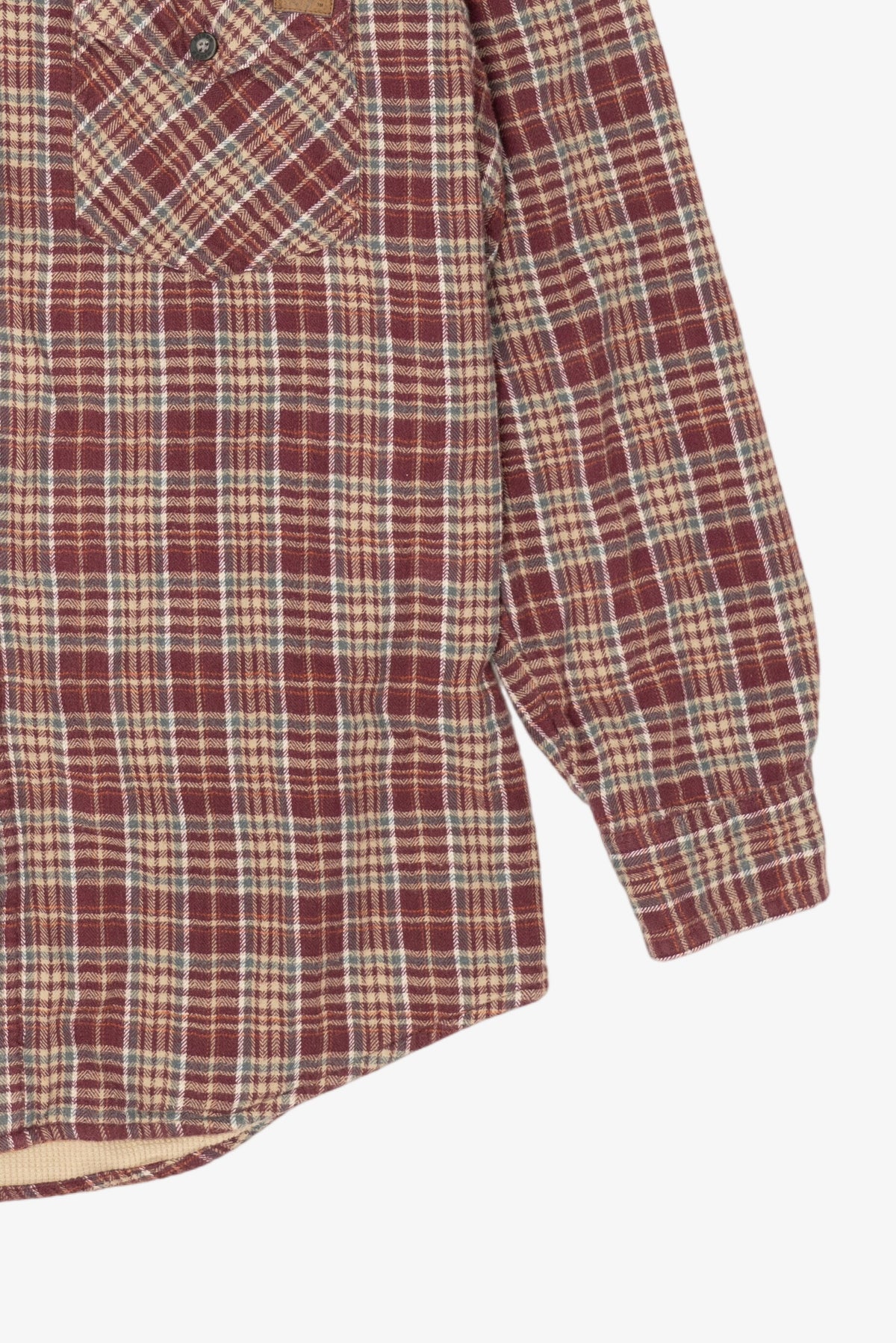 Burgundy Plaid Riggs Workwear Button Up Shirt (2000s)