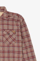 Burgundy Plaid Riggs Workwear Button Up Shirt (2000s)