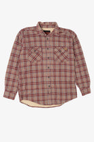 Burgundy Plaid Riggs Workwear Button Up Shirt (2000s)
