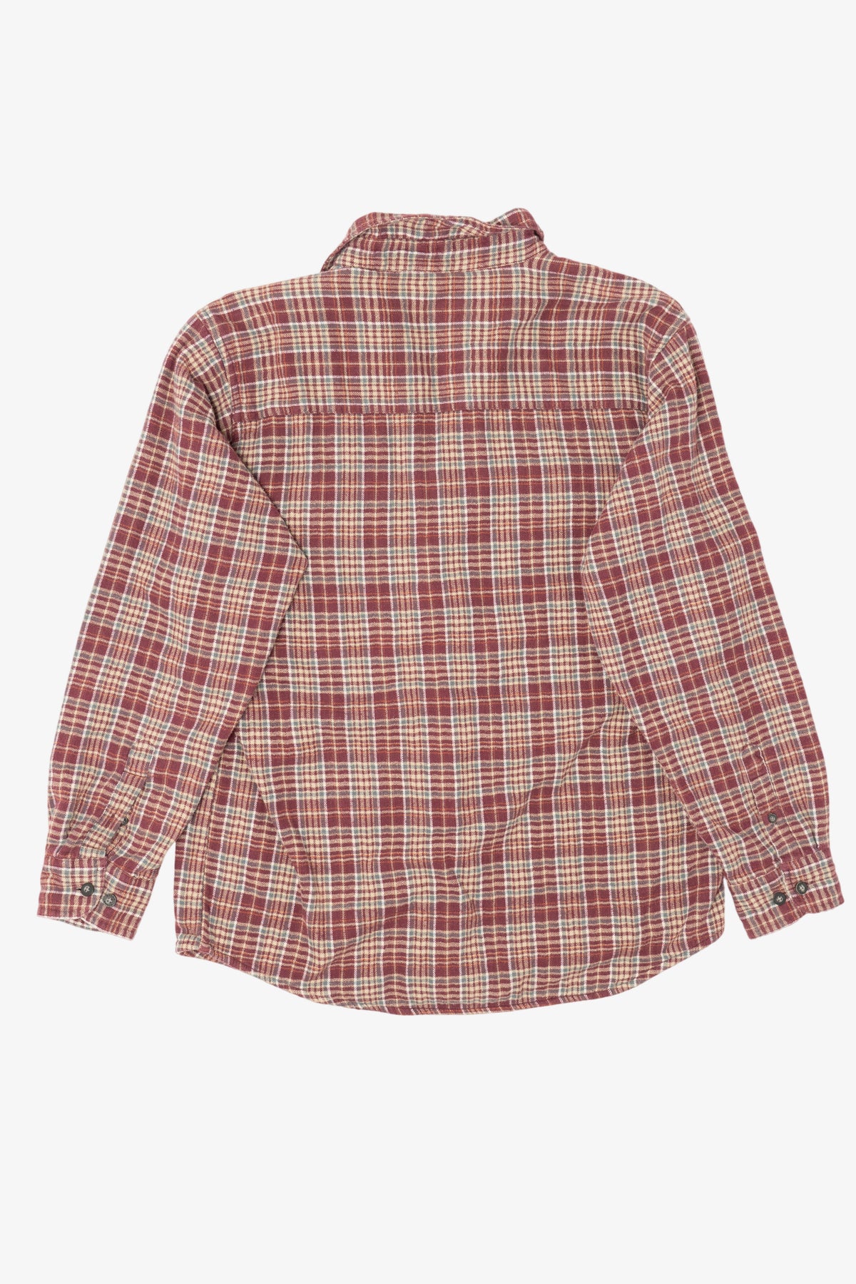 Burgundy Plaid Riggs Workwear Button Up Shirt (2000s)