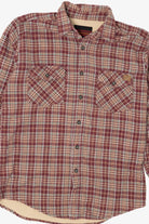 Burgundy Plaid Riggs Workwear Button Up Shirt (2000s)
